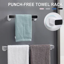 

Bathroom Accessories Towel Shelf Rack Fashion Hanging Hook Save Space Suction Cup Rack Towel Holder Cabinets Wall Hanger