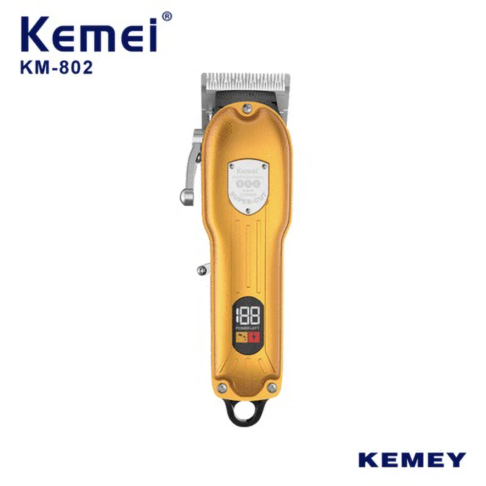 

Kemei Retro Adult Oil Head Metal Carving Scissors Led Digital Display Home Usb Rechargeable Caliper Electric Hair Clippers