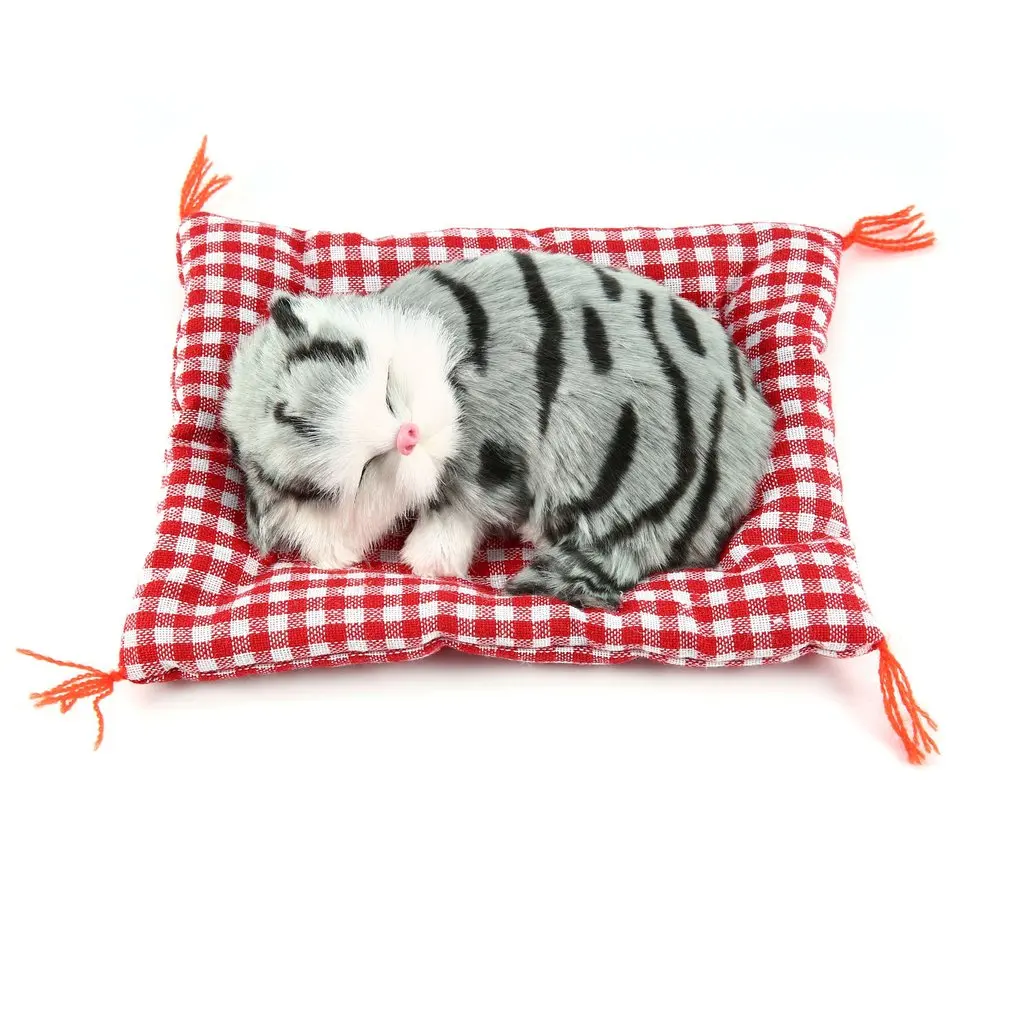 

YKS Lovely Small Simulation Animal Craft Dolls Plush Lazy Sleeping Cats Kids Birthday Gift Doll Stuffed Toys for Children