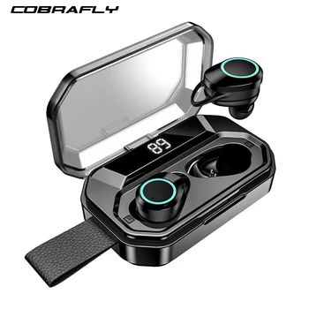 

COBRAFLY Wireless Earphones Bluetooth TWS Earbuds 4000mAh 8D Sound Stereo Gaming Headset for Iphone Xiaomi Samsung Smartphone