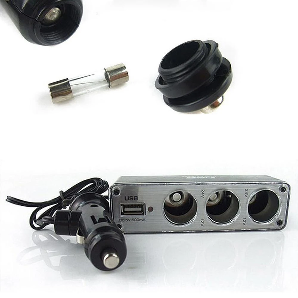 Новинка автомобильный прикуриватель мульти разъем тройной разветвитель USB