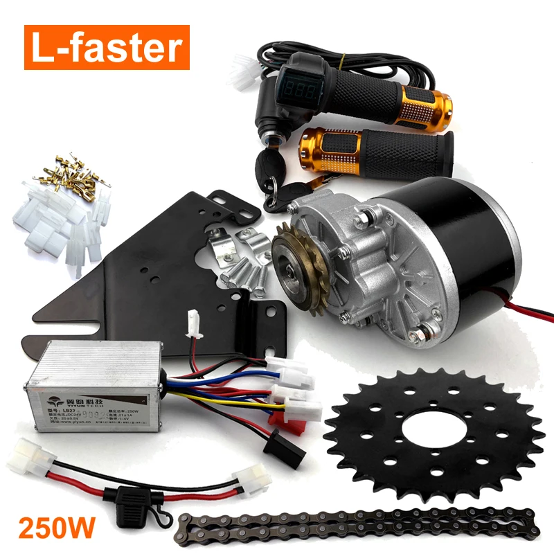 24V36V 350W Electric Mountain Bike Conversion Kit Customized Sprocket For 44mm
