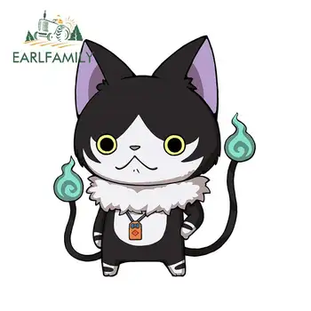 

EARLFAMILY 13cm x 10.8cm for Godside Yo-kai Watch Wiki Cat Waterproof Decal Vinyl Car Sticker Anime Scratch-proof Decoration