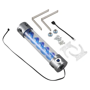 

Double Helix T Cylindrical Water Cooling Tank Aluminum Alloy Acrylic for Computer Cooling System