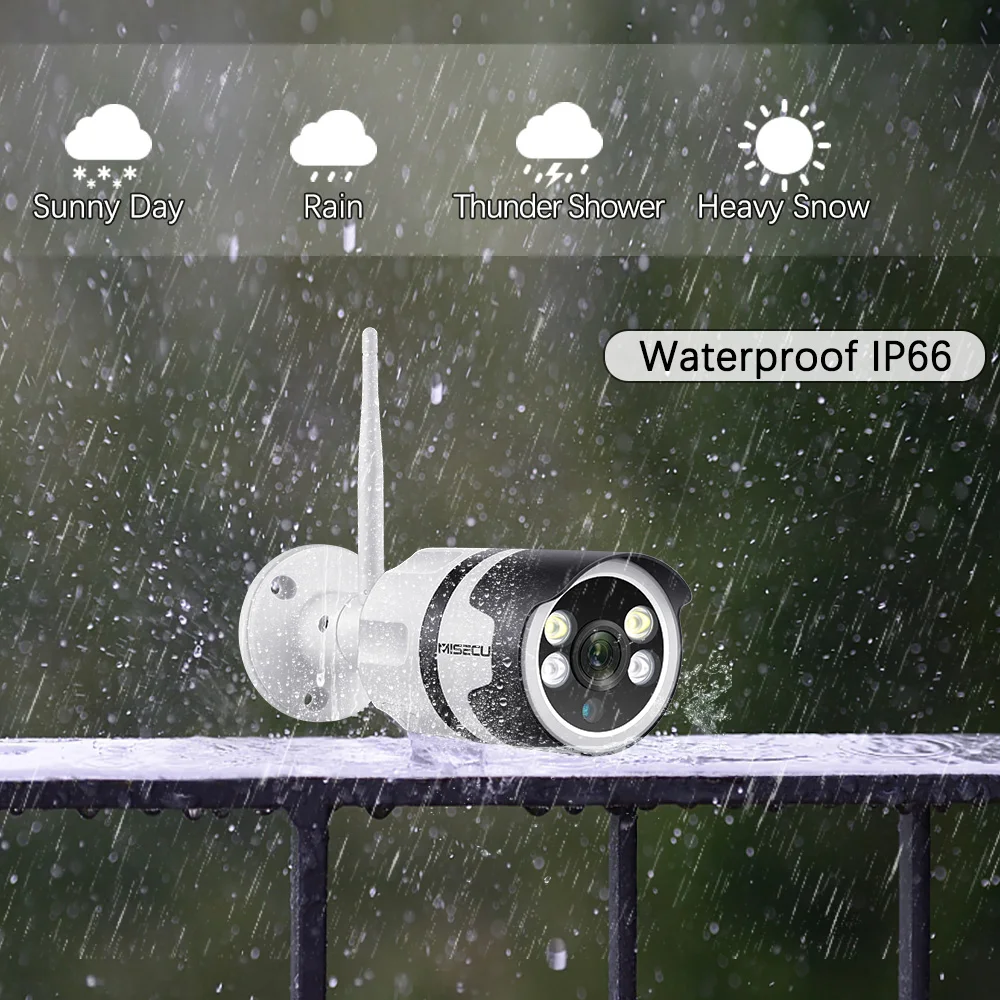 MISECU 5.0MP 1080P Беспроводная ip камера Двусторонняя аудио уличная водонепроницаемая