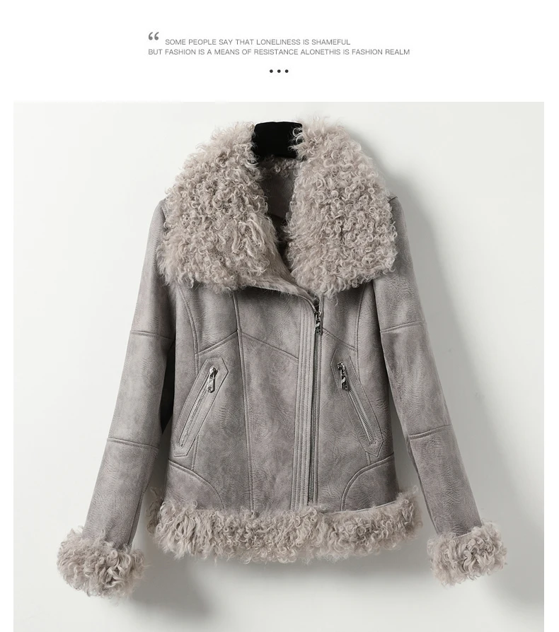 deals AYUNSUE Natural Rabbit Fur Coat Female