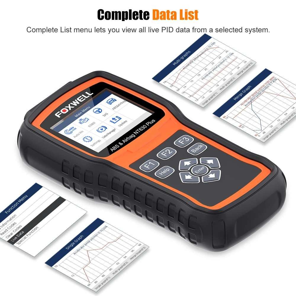 Foxwell NT630 Plus OBD2 автомобильный сканер проверка двигателя ABS SRS воздушная подушка SAS