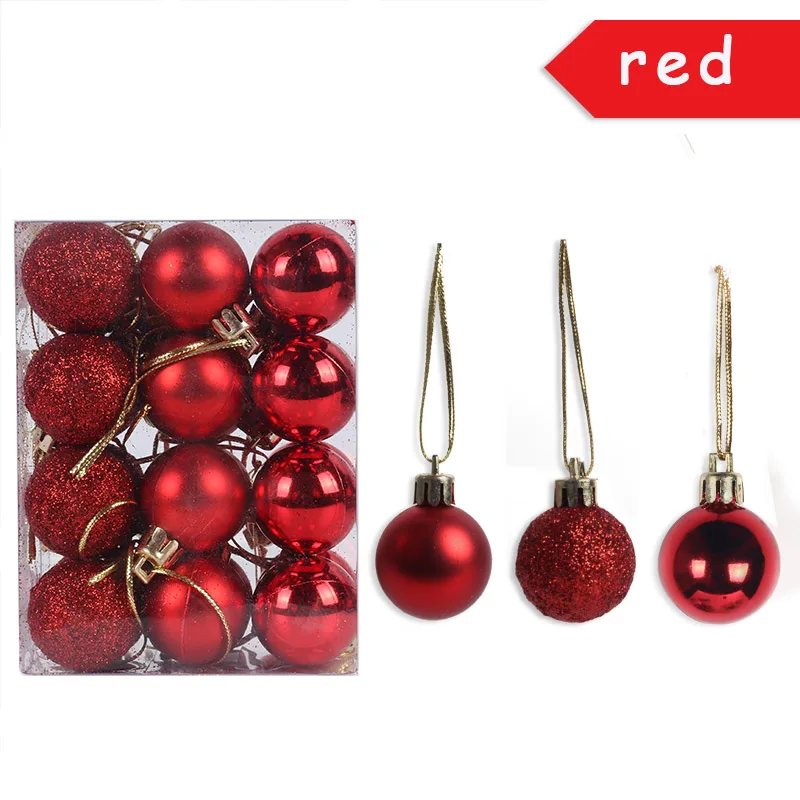 Christmas Tree Decor 24pcs Christmas Ball Christmas Decorations for Home Xmas Navidad Hanging Balls Natal Pendant Kerst Noel