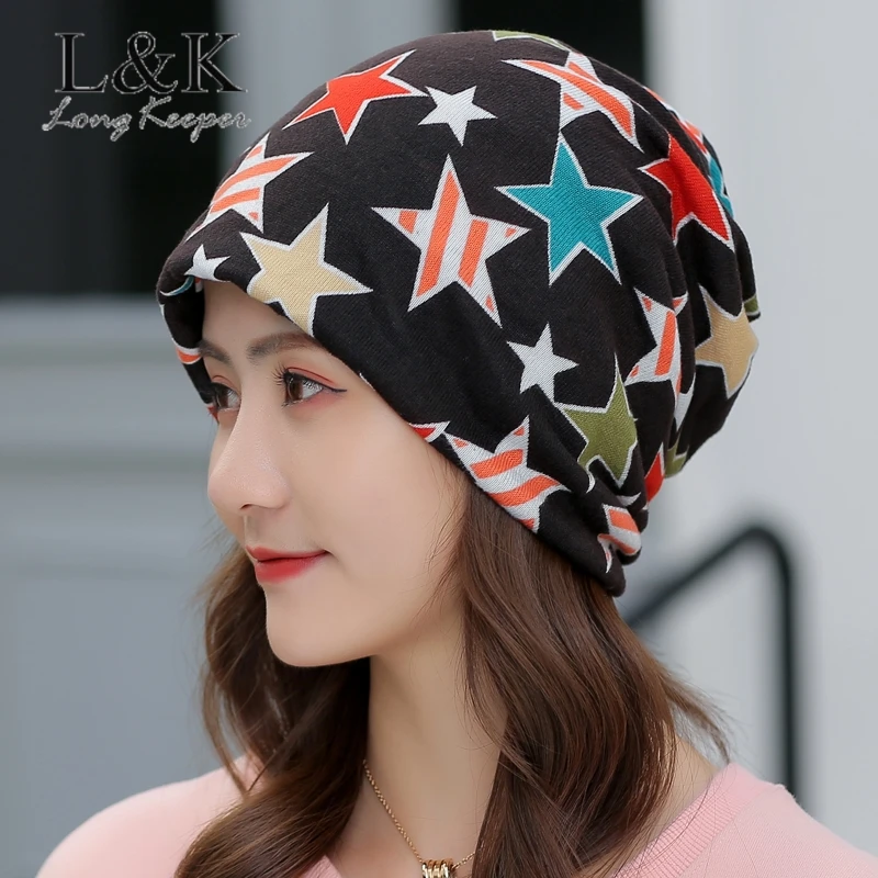 Модная новинка, осенне-зимние женские повседневные шапочки, шарф со звездами, женская шапочка, шапка в стиле хип-хоп, 4 usage, головной убор, Gorros