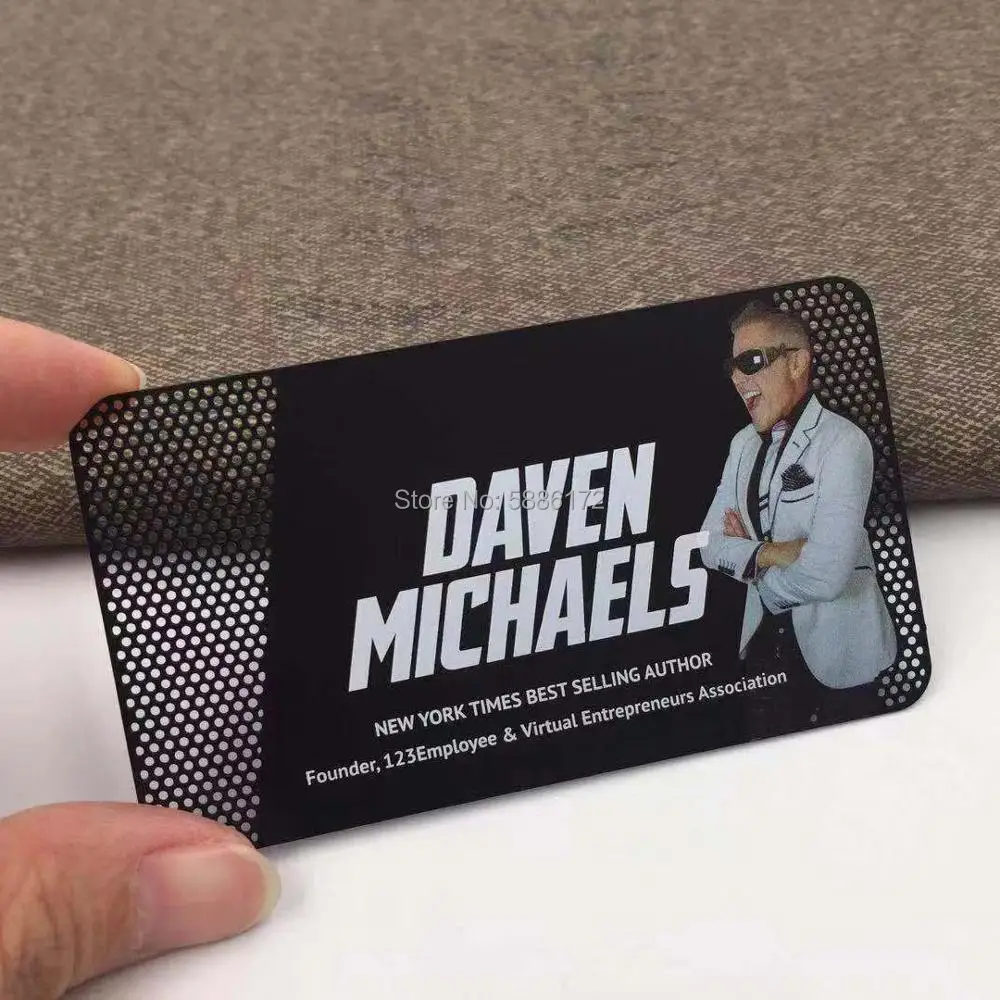 

Custom Printing Name Loyalty Membership Metal Business Card Black Metal Card