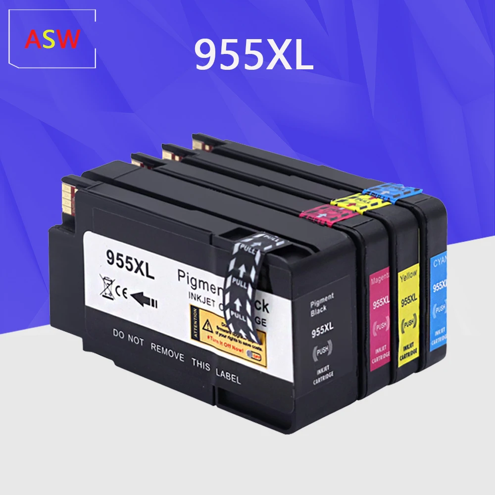 4PK Совместимость 955 XL 955XL чернильный картридж для HP OfficeJet Pro 7720 7740 8710 8715 8720 8730 8740 8210