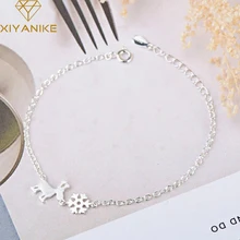 XIYANIKE 925 Серебряная Снежинка олень браслеты для женщин девушка Рождество Вечеринка Корейский простой моды ювелирные изделия подарок