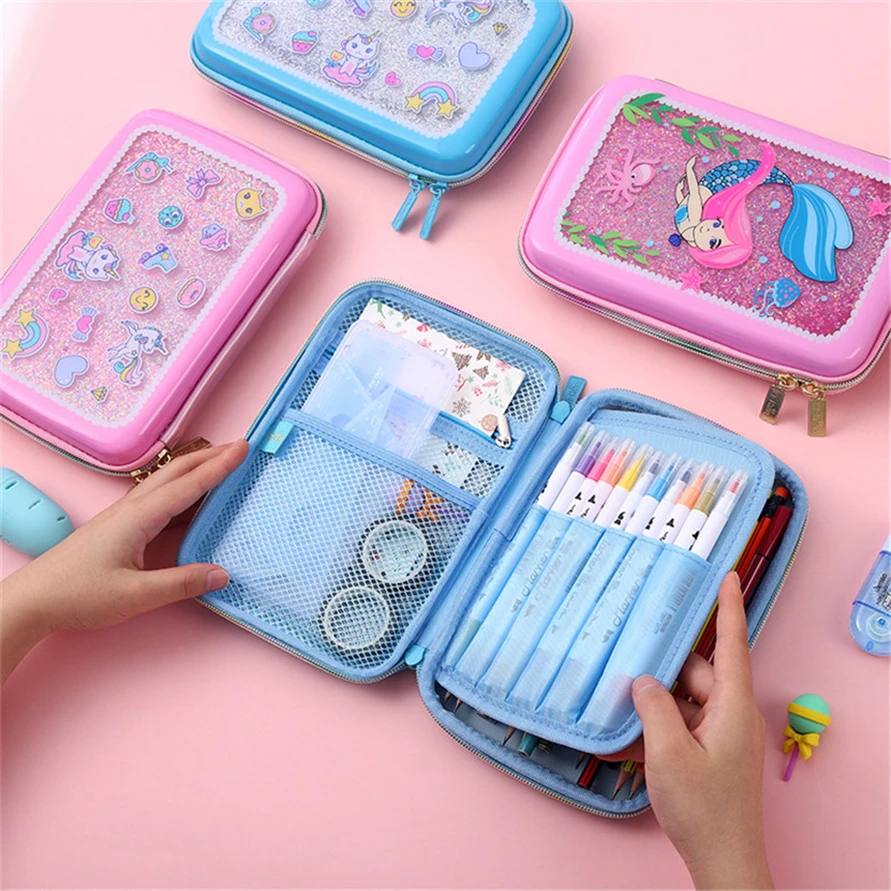Pencil Cases Estojo Escolar Trousse Scolaire Quicksand Case Kawaii Stationery Estuche Material Fundas Cute Box Bags Etui | Канцтовары