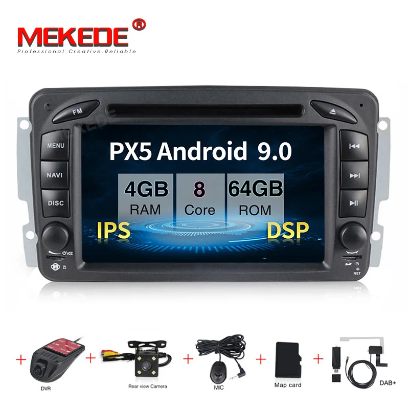 Автомобильный DVD плеер, 7 "DSP IPS Android 9,0 4G 64G 2 DIN для Benz CLK W209 W203 W168 W208 W463 W170 Vaneo Viano Vito E210 C208 GPS PC|Мультимедиаплеер для авто| | АлиЭкспресс