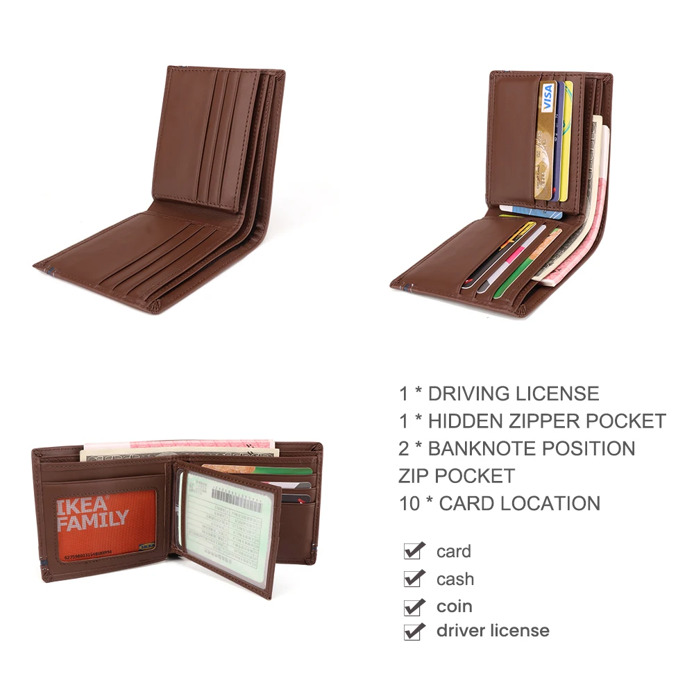 Joyir из натуральной кожи Для мужчин женские бумажники RFID мужские водительские