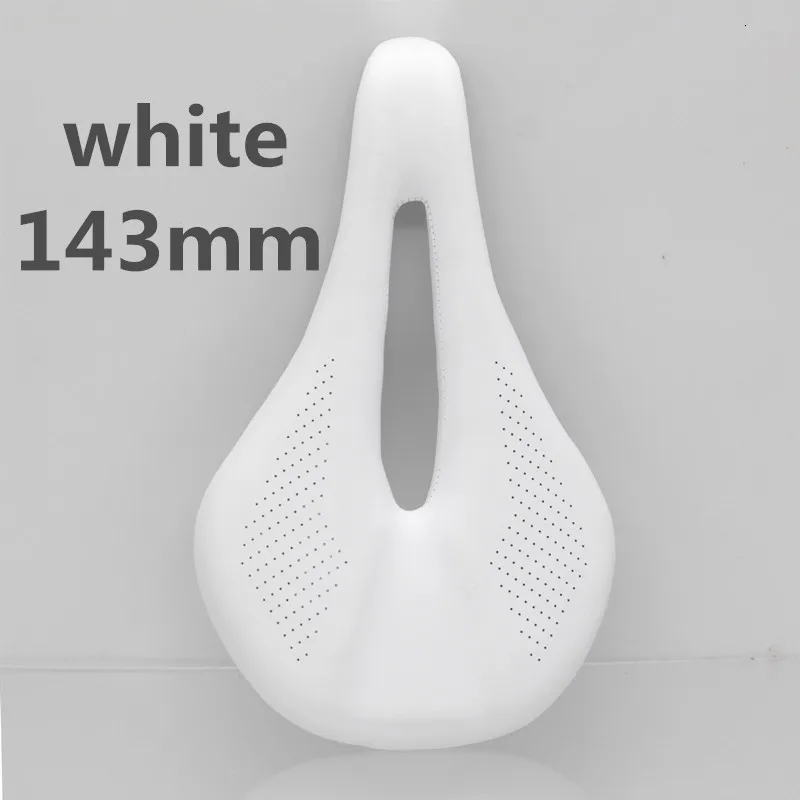 WHITE 143MM Pu+ углеродное волокно седло для шоссейного горного велосипеда, велосипедное седло для мужчин, tt, Триатлон, велосипедное седло, время следа, комфортное сиденье для гонок - Цвет: WHITE 143MM