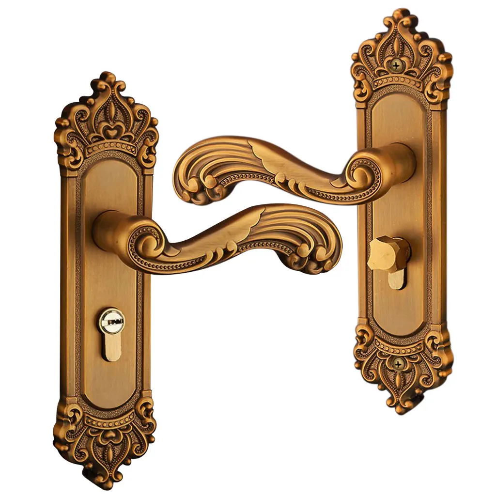 Vintage Retro Mortise Lock Interior Door Lock Latch Bedroom Lever Handleset