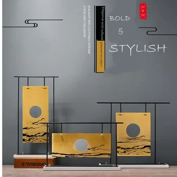 

YILUNXI Modern European New Zen-like scenery copper decoration hotel villa club soft furnishings TV cabinet porch wine cabinet
