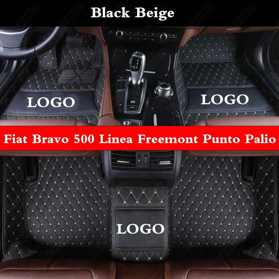 Tappetini Auto Personalizzati Per Fiat Bravo 500 Linea Freemont Palio Otimo Nero Automotive Foot Pads Tappeto In Pelle Tappetino
