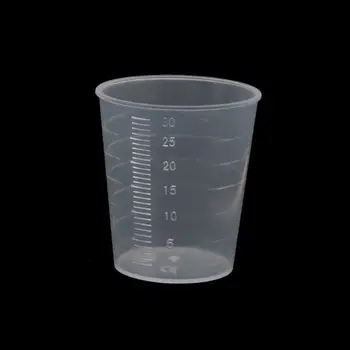 

50Pc 30ml Plastic Graduated Cups with 50 Wooden Stirring Stick Epoxy Resin Tools