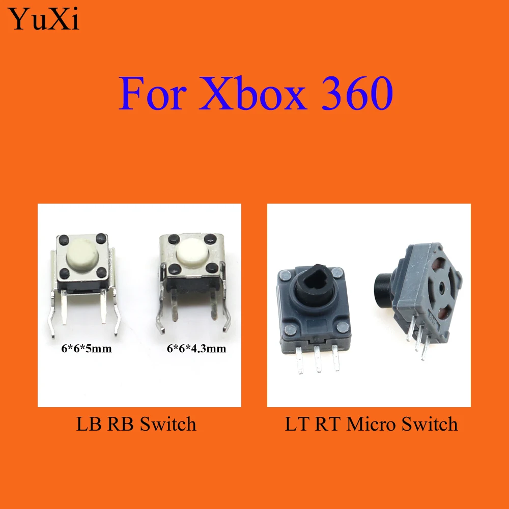

YuXi Replacement Repair Parts ALPS LT/RT/LB /RB Button Trigger Switch for Xbox 360 wired / wireless Controller