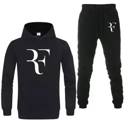 Новый комплект из двух предметов, Роджер Федерер, модные толстовки с капюшоном, спортивная одежда для мужчин, спортивный костюм, толстовка