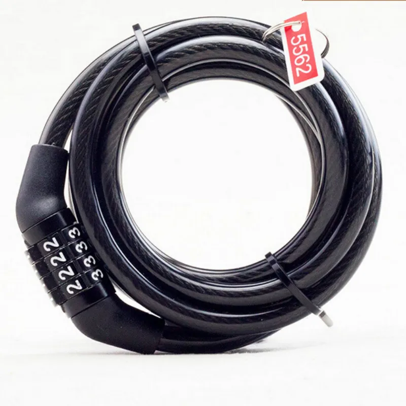 Bike 110cm Chains Blocks and Anti theft Cord Base Spiral Combination