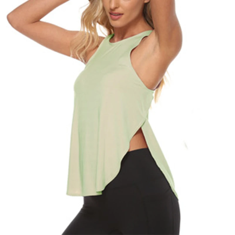 Yoga Vest Women Running Shirts Sleeveless Gym Tank Top Sportswear Quick Dry Breathable Workout Tank Top Fitness Clothes yoga shirts