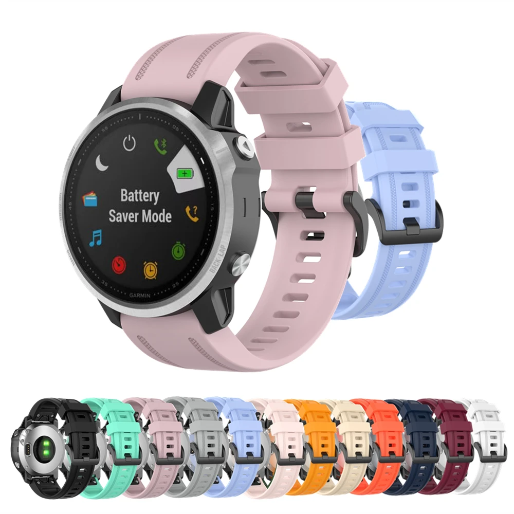 Ремешок силиконовый сменный для Garmin Fenix 6S 5S быстросменный браслет наручных часов