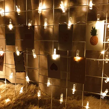 

2/5/10M Photo Clip LED String Lights New Year Fairy Lights Garland Christmas Decoration Party Wedding Xmas for Bedroom Navidad