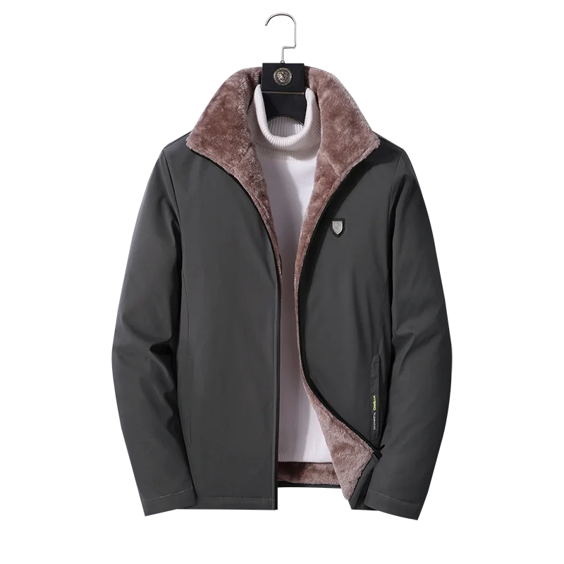 Fleece Jacket Men 's Warm Thick Windbreaker High Quality Fur Collar Coat Plus Size 7XL,8XL Brand Fashion Winter Fleece Parkas