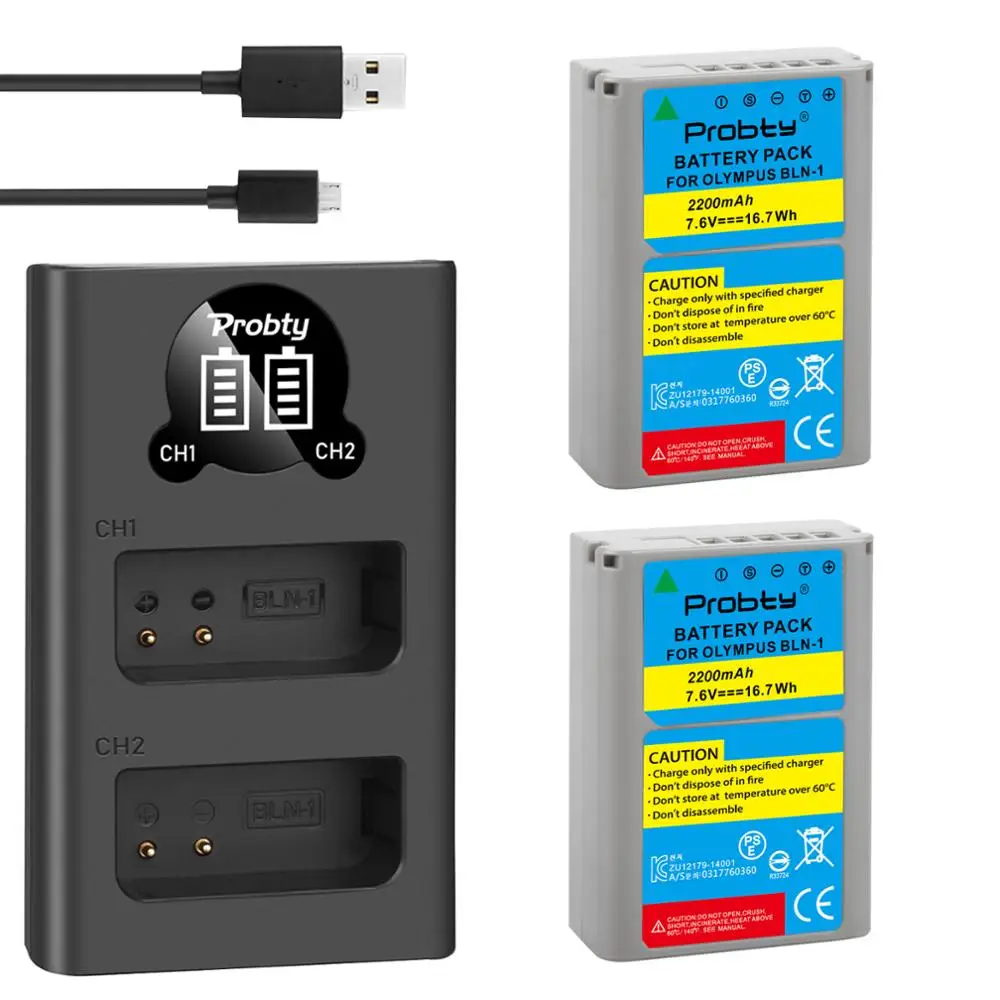 BLN 1 PS BLN1 PS BLN1 배터리 및 스마트 듀얼 LED USB 충전기, 올림푸스 OM D E M1 E M5 마크 ...