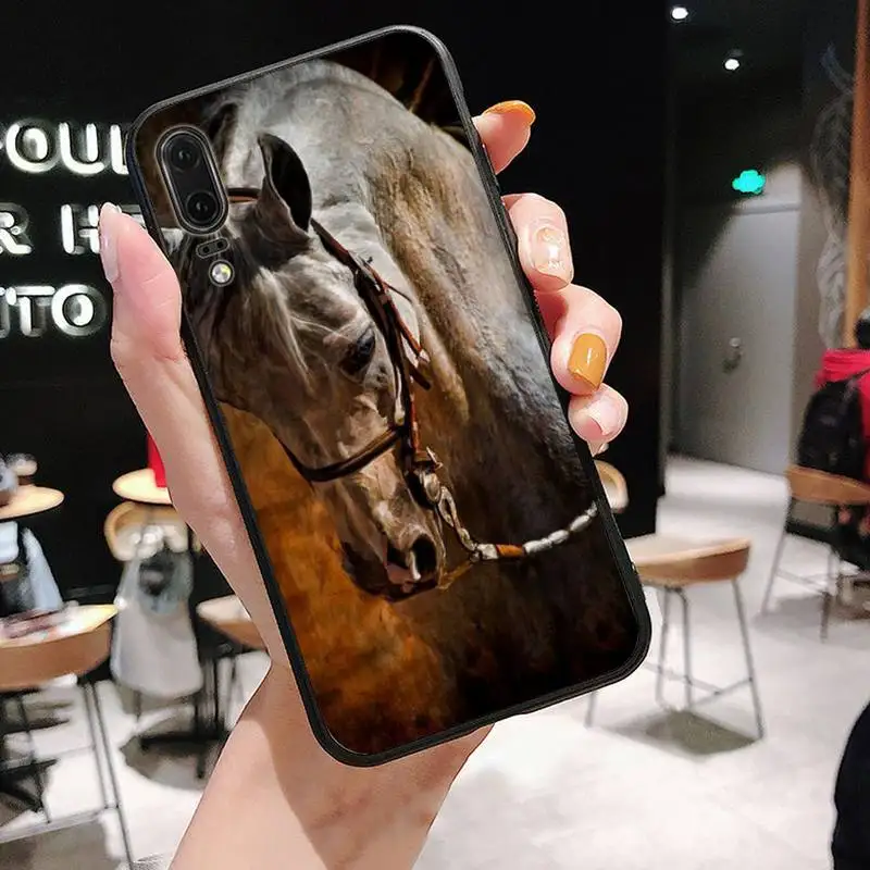 huawei waterproof phone case Horse animal painting pattern Luxury Phone Cover For Huawei P9 P10 P20 P30 Pro Lite smart Mate 10 Lite 20 Y5 Y6 Y7 2018 2019 huawei pu case Cases For Huawei