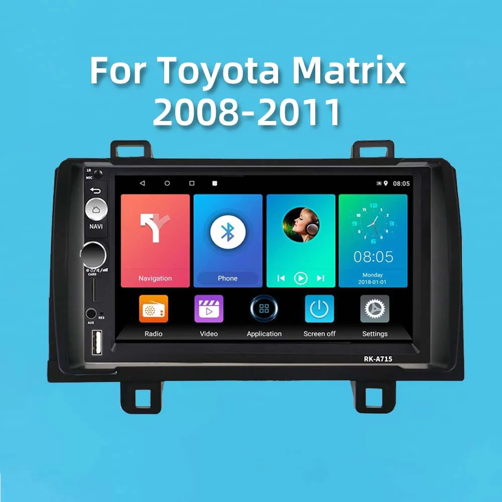 Автомагнитола 2 Din Android для Toyota датчик положения дросселя Matrix Pontiac Vibe 2008-2011 7 дюймов