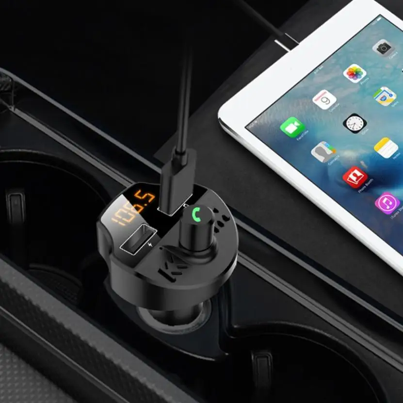 Автомобильный fm радиопередатчик bluetooth 5 0 а два USB порта|FM-трансмиттеры| |