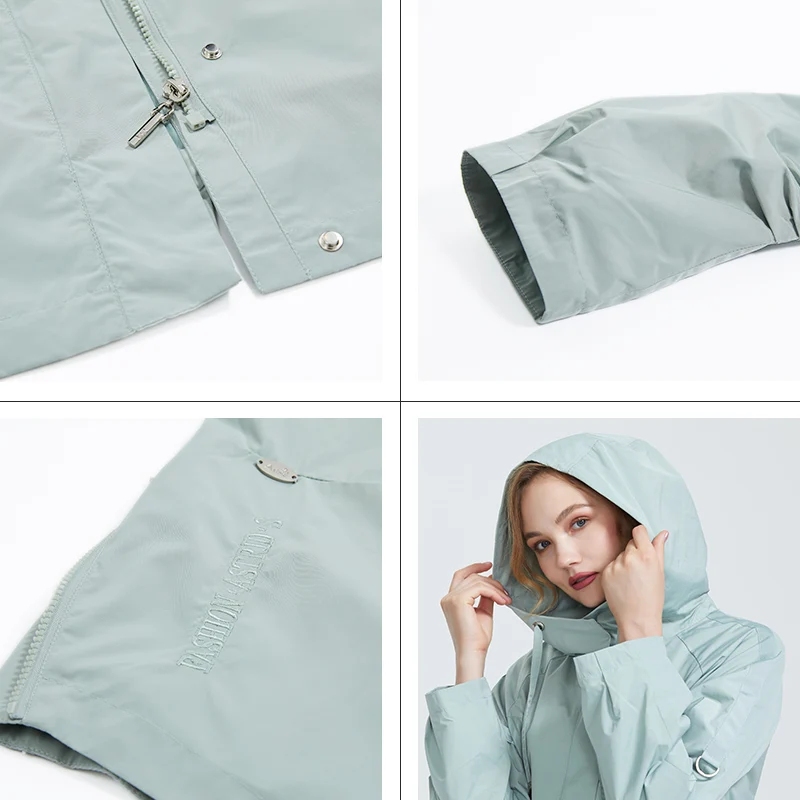2019 Trench Coat spring autumn coat women Hooded