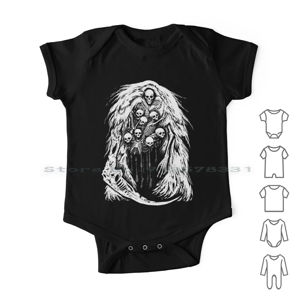 

The Gravelord Newborn Baby Clothes Rompers Cotton Jumpsuits Gravelord Nito Dark Souls Skeletons Skulls Bones Spooky Scary