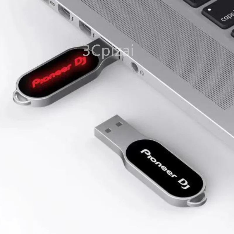 New Fashion Metal Pioneer Dj Smart Soft Light Led Logo Usb 2.0 Memory
