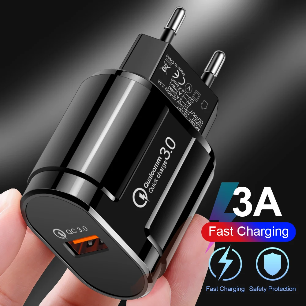 Быстрое беспроводное зарядное устройство Qi 15 Вт с QC 3 0 EU адаптер переменного тока