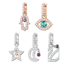 Высокое качество SWA REMIX Коллекция серии Звезды Луна демон глаз Ares ручной DIY браслет Шарм женщина ювелирные изделия подарок