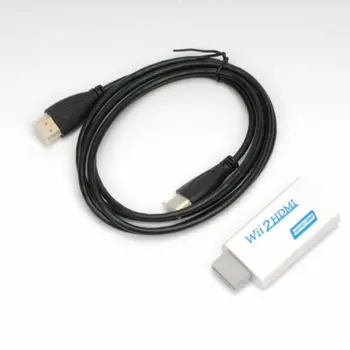

WII To HDMI Adapter Full Hd 1080p Output Upscaling Converter 3.5mm Audio Support + HDMI Cable USA Stocks