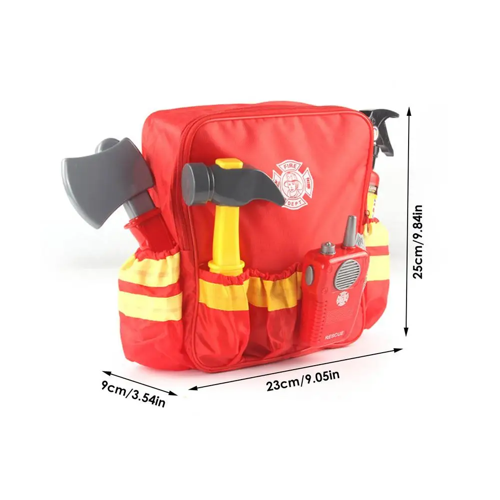Pistola de Água Extintor de Incêndio Crianças Brinquedo Bombeiro Roupas Colete Capacete Hidrante Intercom Brinquedos Conjunto Role Play Accessorie 1 intercom brinquedos conjunto role play accessorie