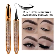 

Hot Product 2-in-1 Eyeliner Pen Self-adhesive Eyeliner Strong Hold Eyelashes Long-lasting Waterproof Eye Makeup Eyelash Wearing