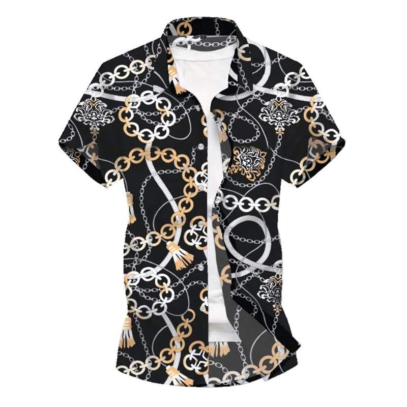 Мужские Пляжные рубашки с цветочным принтом, Chemise Homme,, брендовая приталенная гавайская рубашка с коротким рукавом, мужские вечерние повседневные рубашки для отдыха, Camisa