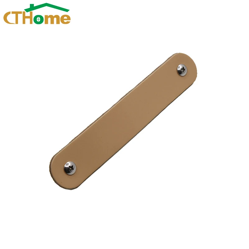 Винтажный вытяжной кожаный держатель для дверей шкафов черный чехол дверные