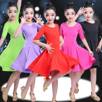 

Girls Carnival Jazz dancewear costume Kids Modern Latin Ballroom Party Dancing Dress Child Dancing dress wear clothes For Girls