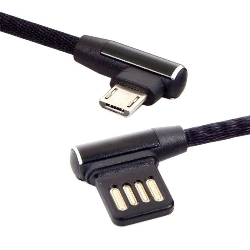 ABKT 15Cm Micro Usb 5Pin правый угол влево 90 градусов 2 0 двойной локоть кабель для зарядки