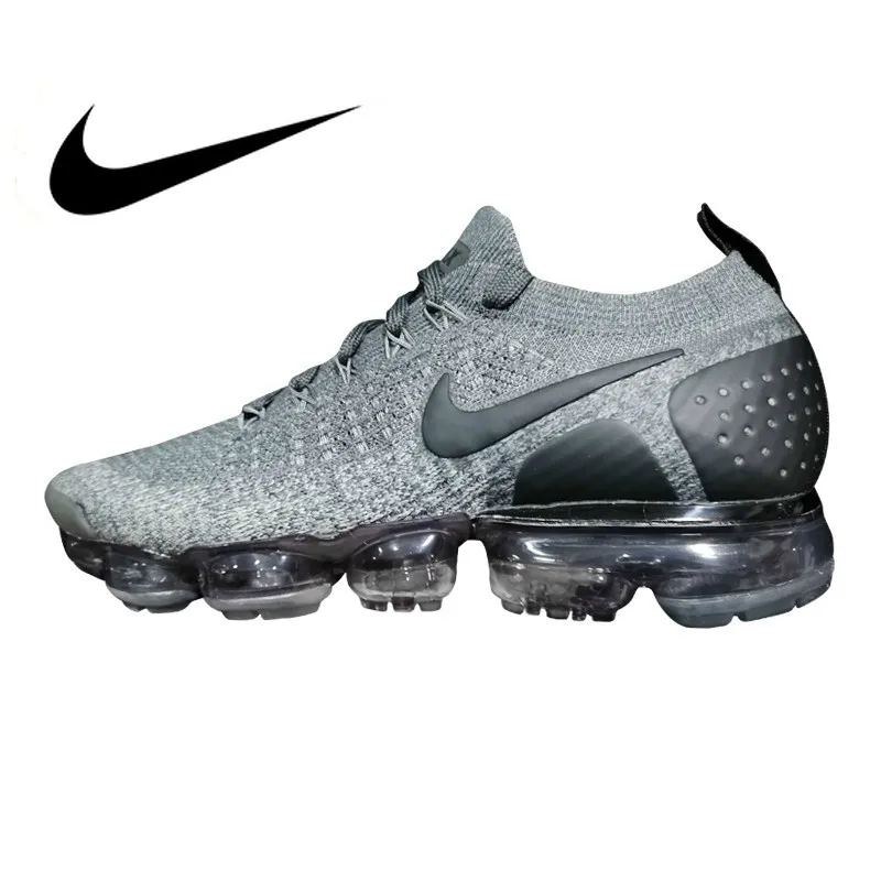 Оригинальные подлинные мужские кроссовки для бега от Nike Vapormax Flyknit 2,0, дышащие спортивные уличные кроссовки, Новое поступление 942842