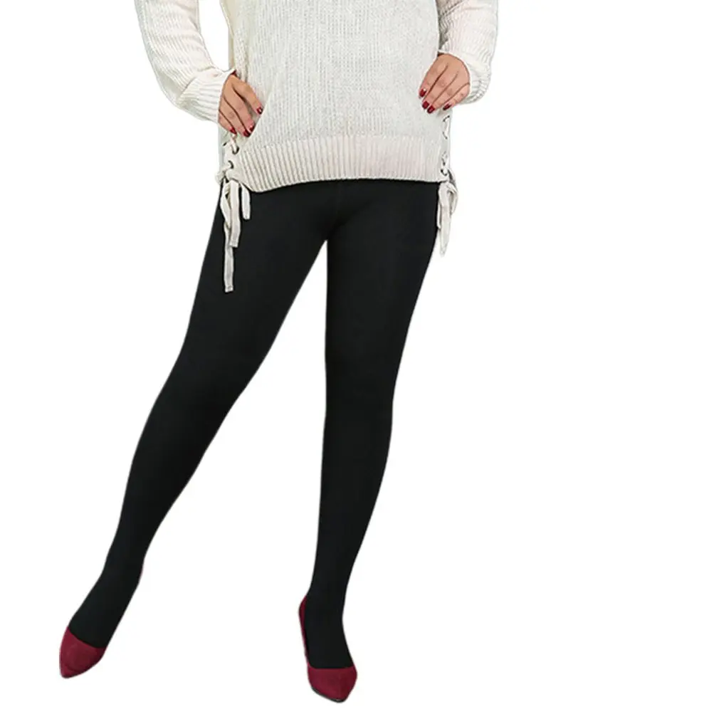 

Plus Velvet Warm Cotton Pantyhose Plus Size Thick Feather Down Dragon Fleece Stepping On Feet To Wear Leggings