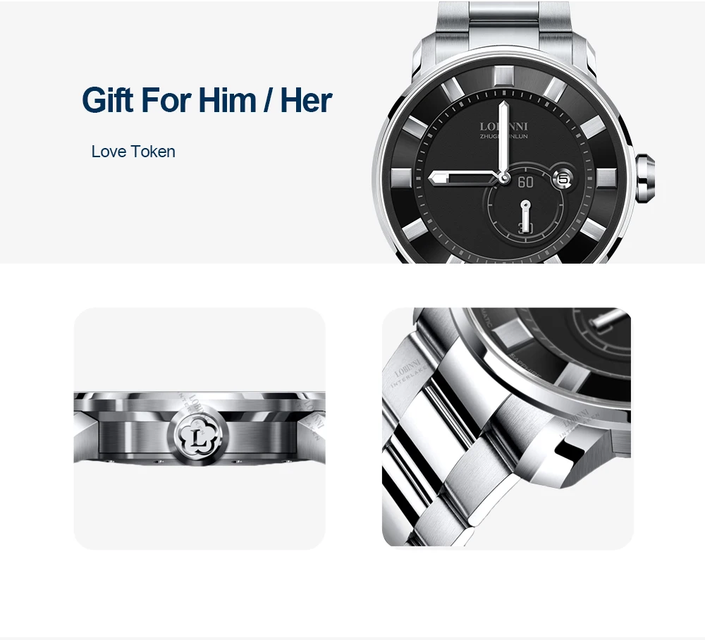 Швейцарские парные часы, люксовый бренд, часы для влюбленных мужчин и женщин, японские механические часы Miyota, автоматические часы, сапфир, relogio